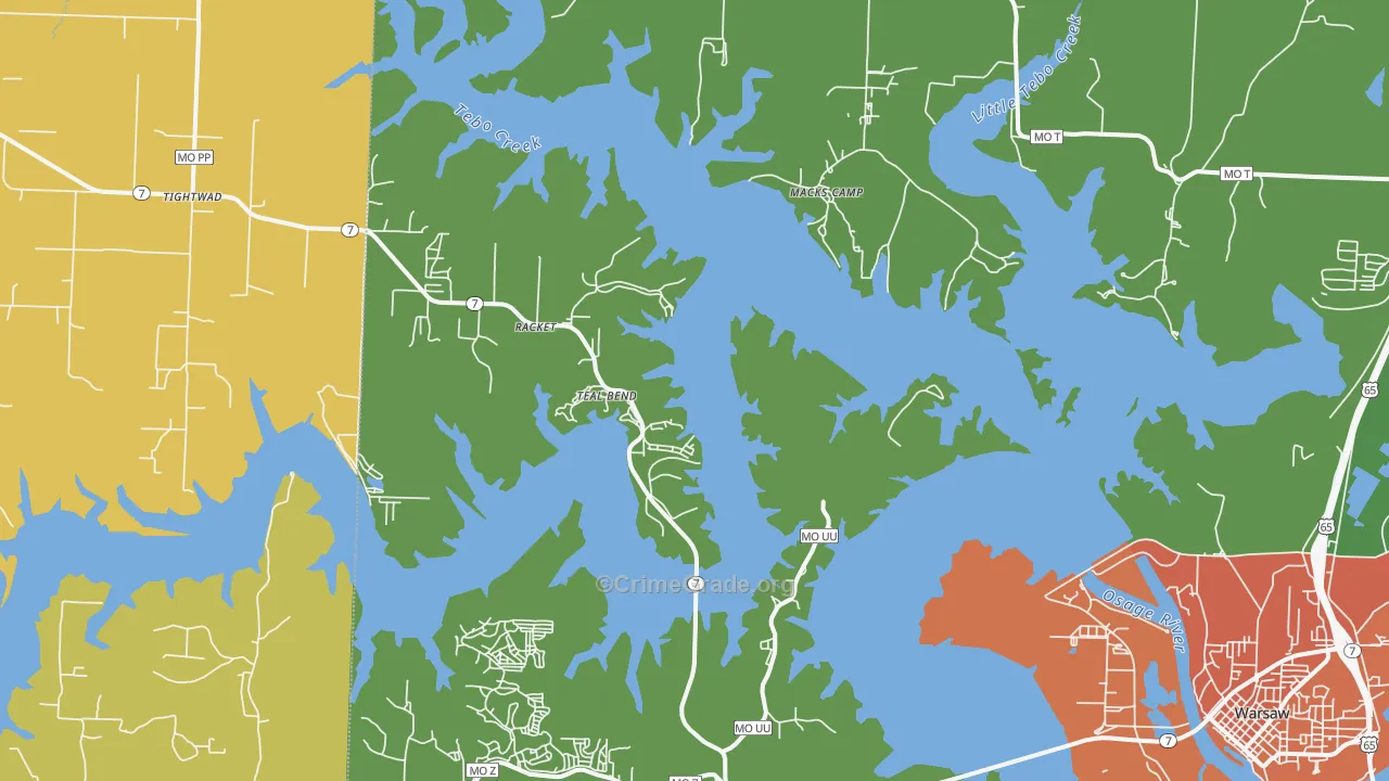 Racket, MO Map of Drug-Related Crime Rates
