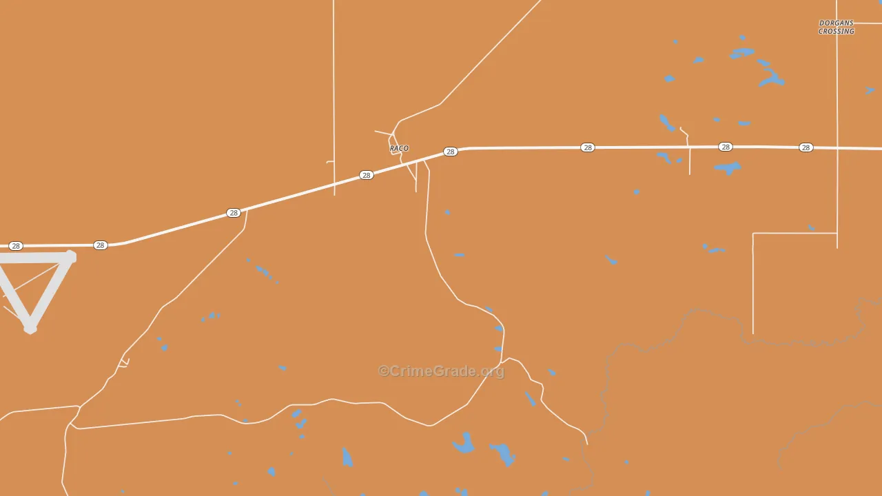 Raco, MI Map of Drug-Related Crime Rates