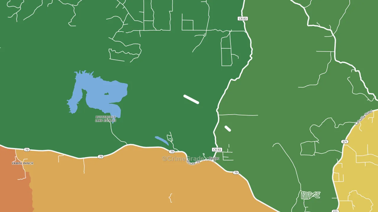 Radec, CA Map of Drug-Related Crime Rates