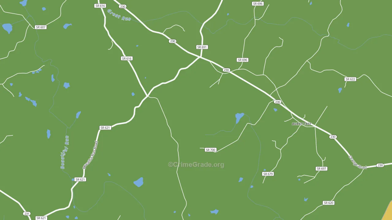 Radiant, VA Map of Drug-Related Crime Rates