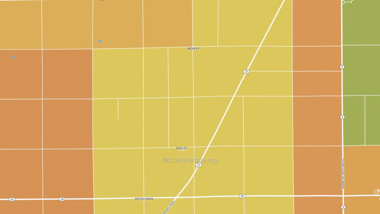 Radley, IN Map of Drug-Related Crime Rates