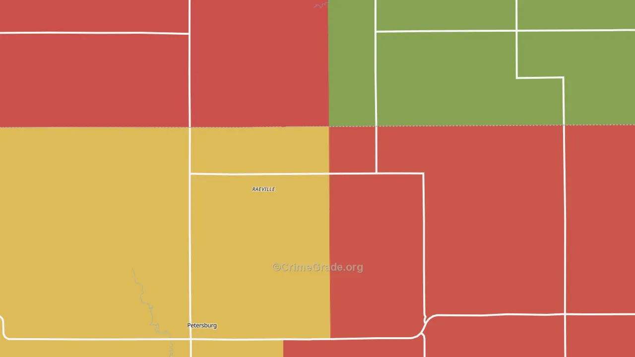 Raeville, NE Map of Drug-Related Crime Rates