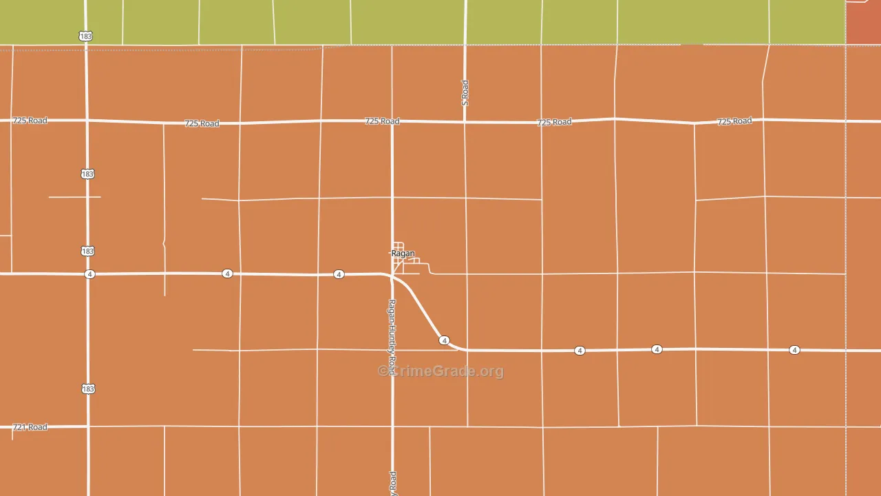 Ragan, NE Map of Drug-Related Crime Rates