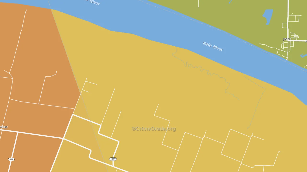Ragland, KY Map of Drug-Related Crime Rates