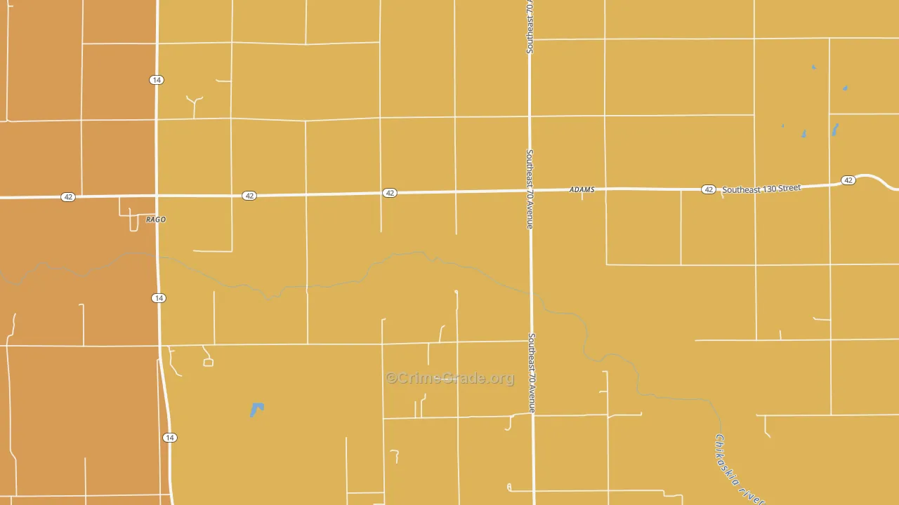 Rago, KS Map of Drug-Related Crime Rates