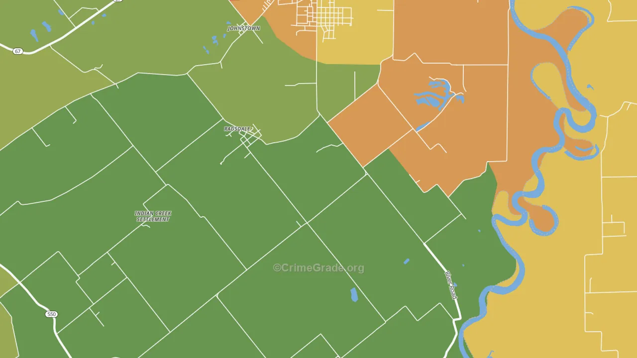 Ragsdale, IN Map of Drug-Related Crime Rates