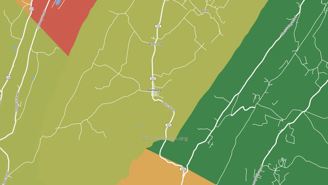 Rainsburg, PA Map of Drug-Related Crime Rates