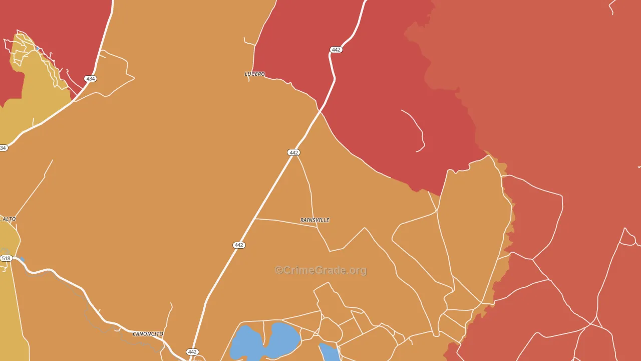 Rainsville, NM Map of Drug-Related Crime Rates