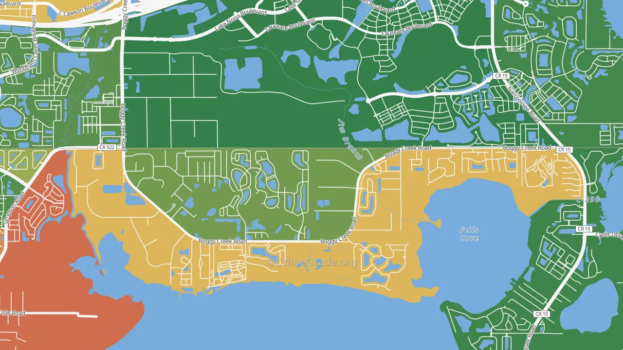 Raintree, Kissimmee, FL Map of Drug-Related Crime Rates