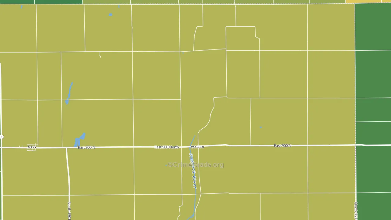 Raleigh, IN Map of Drug-Related Crime Rates