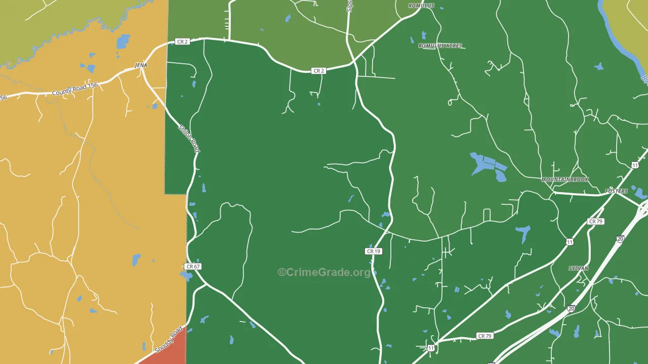 Ralph, AL Map of Drug-Related Crime Rates