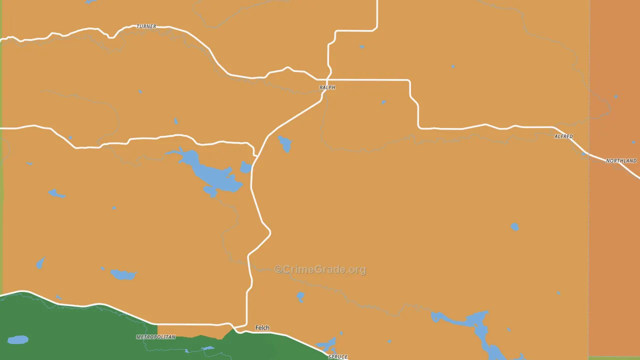 Ralph, MI Map of Drug-Related Crime Rates