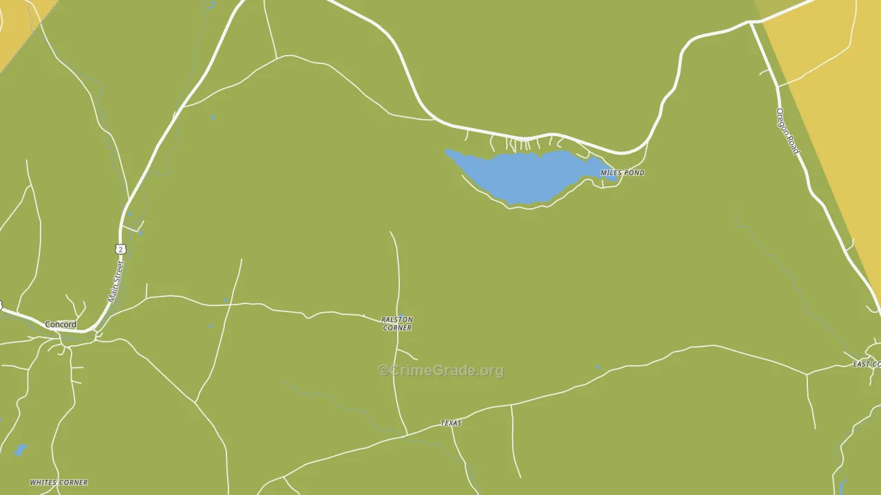 Ralston Corner, VT Map of Drug-Related Crime Rates