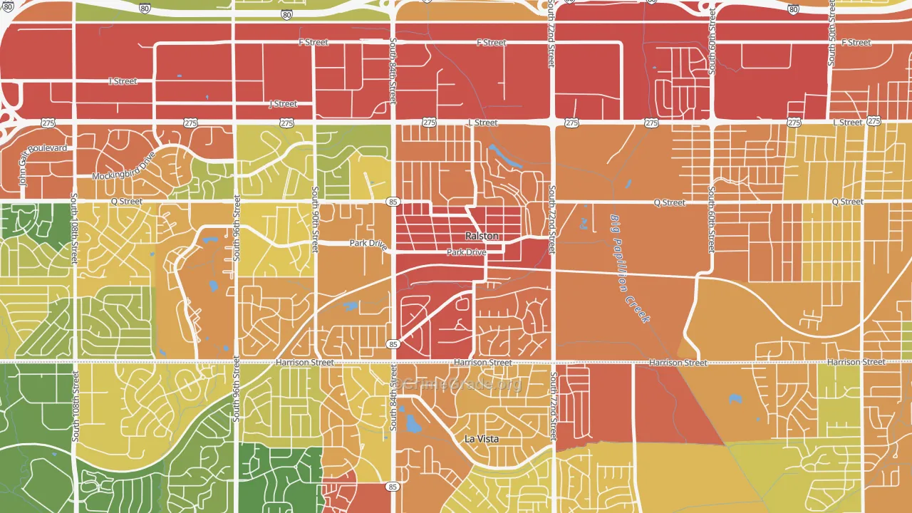 Ralston, NE Map of Drug-Related Crime Rates