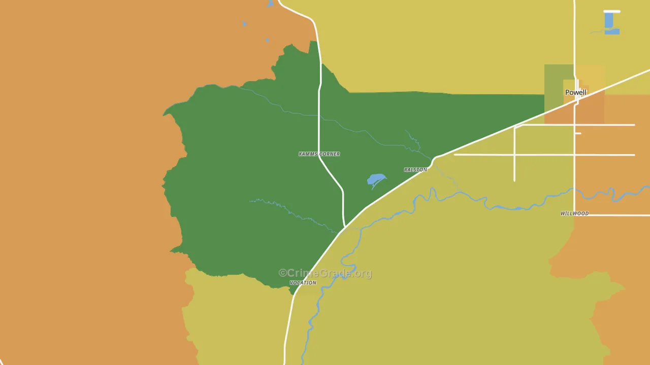 Ralston, WY Map of Drug-Related Crime Rates