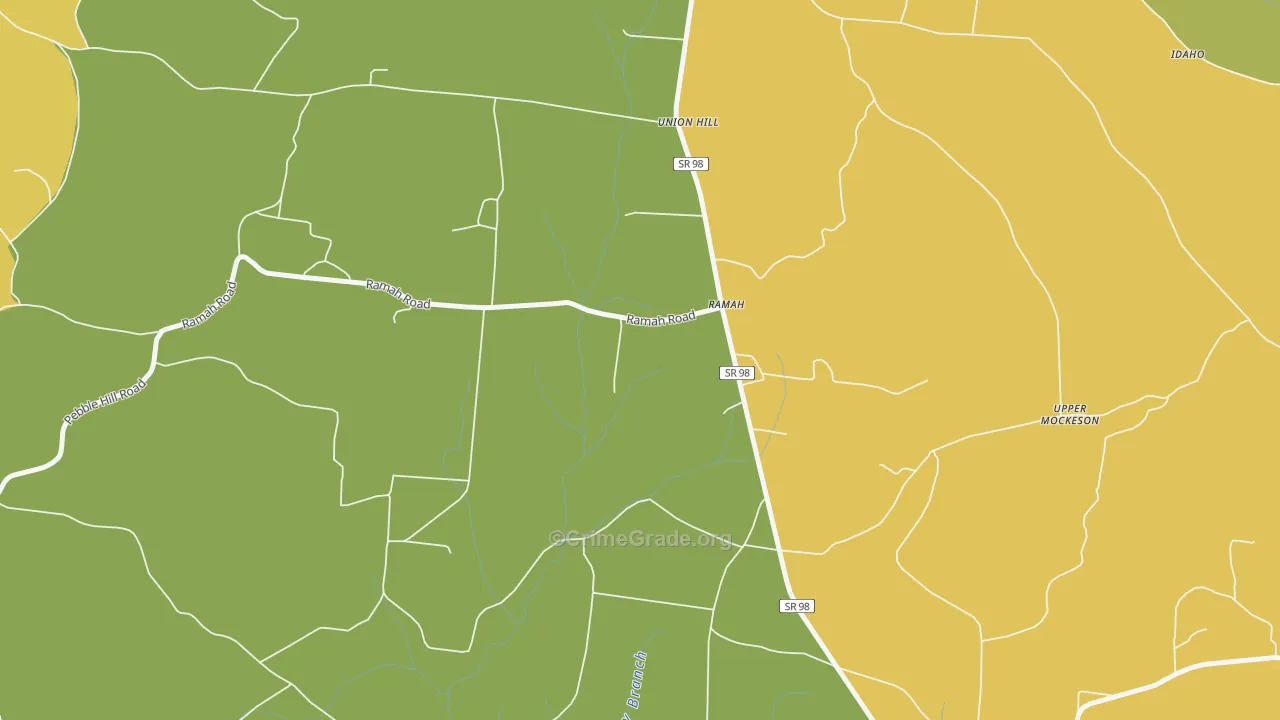 Ramah, TN Map of Drug-Related Crime Rates