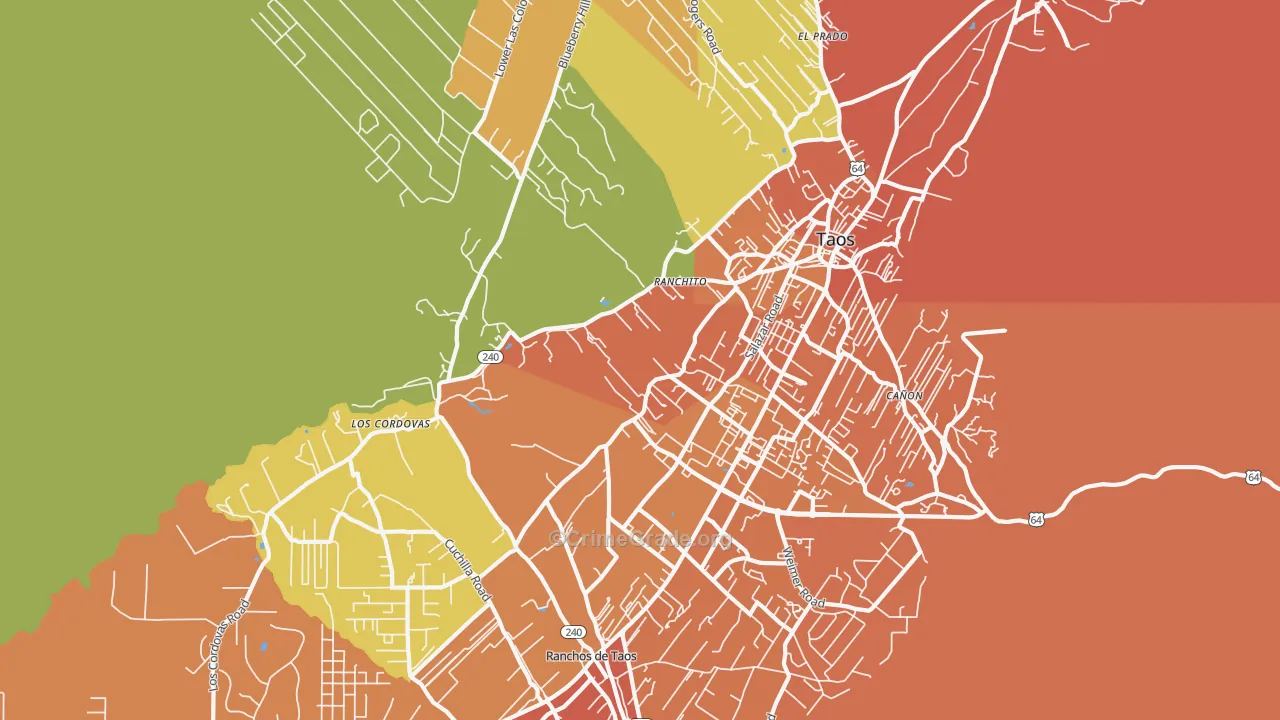 Ranchito, NM Map of Drug-Related Crime Rates