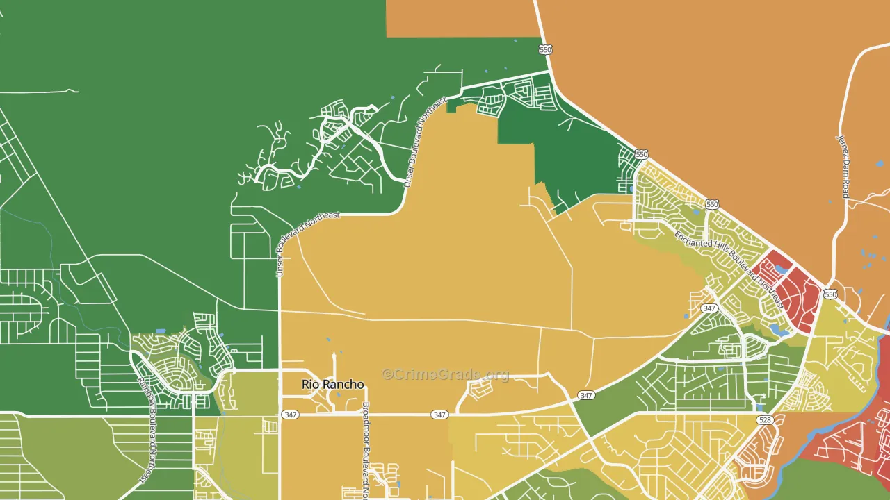 Ranchitos, NM Map of Drug-Related Crime Rates
