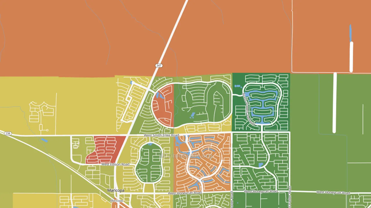 Rancho El Dorado, Silver Bell, AZ Map of Drug-Related Crime Rates
