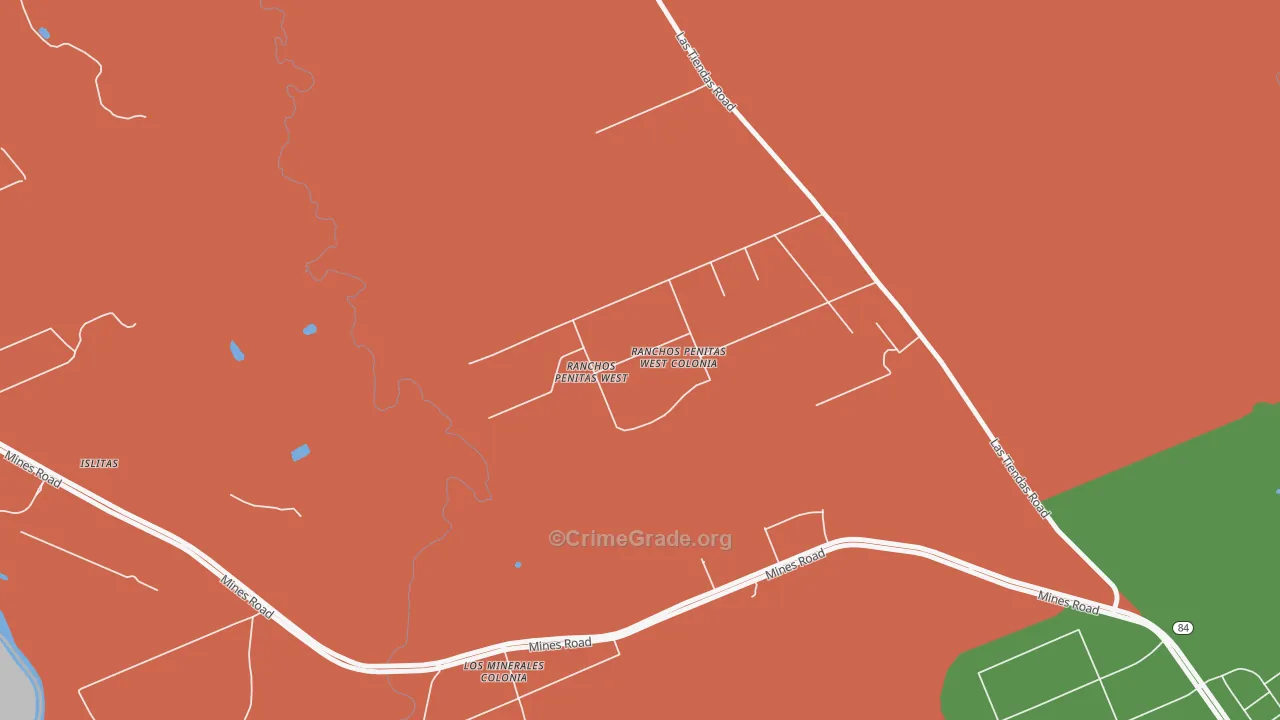 Ranchos Penitas West, TX Map of Drug-Related Crime Rates