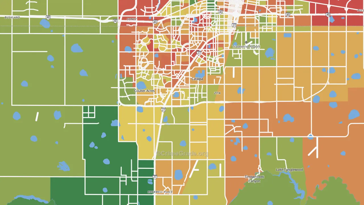 Randall County, TX Map of Drug-Related Crime Rates