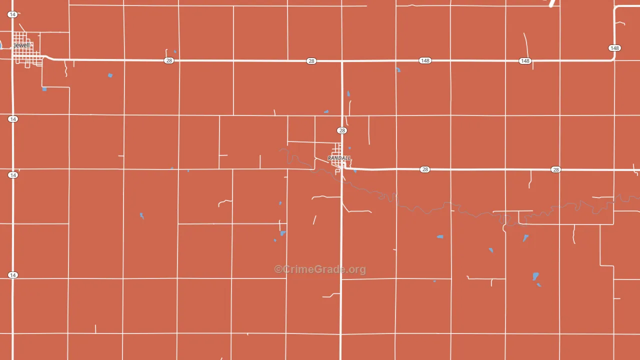 Randall, KS Map of Drug-Related Crime Rates