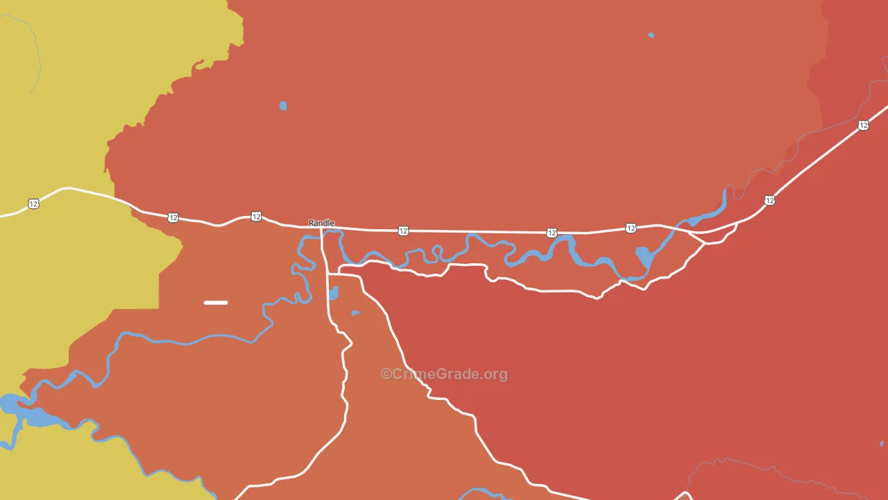 Randle, WA Map of Drug-Related Crime Rates