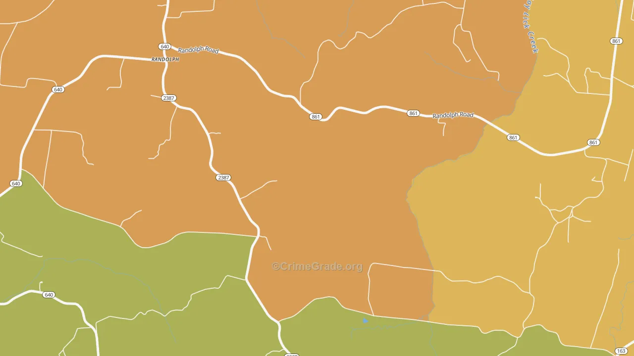 Randolph, KY Map of Drug-Related Crime Rates