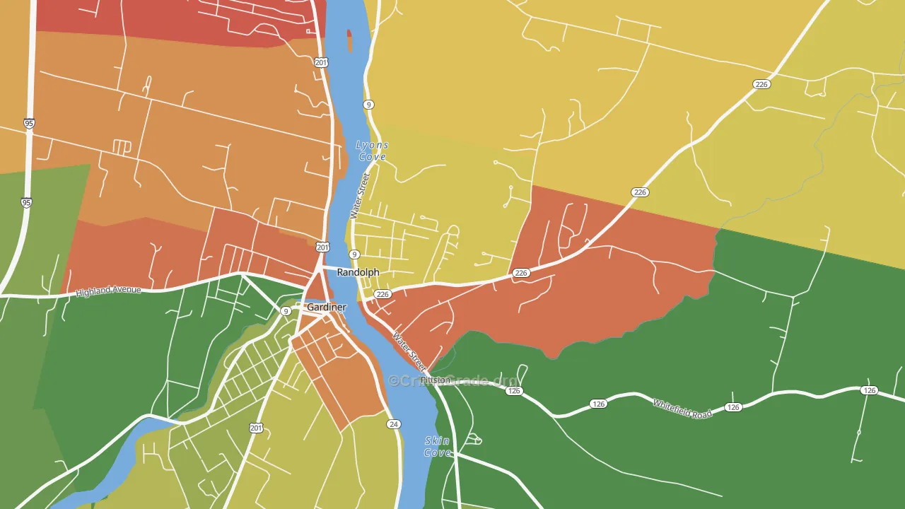 Randolph, ME Map of Drug-Related Crime Rates