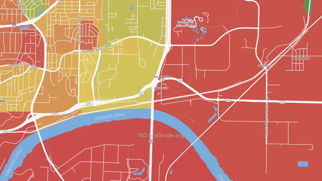 Randolph, MO Map of Drug-Related Crime Rates