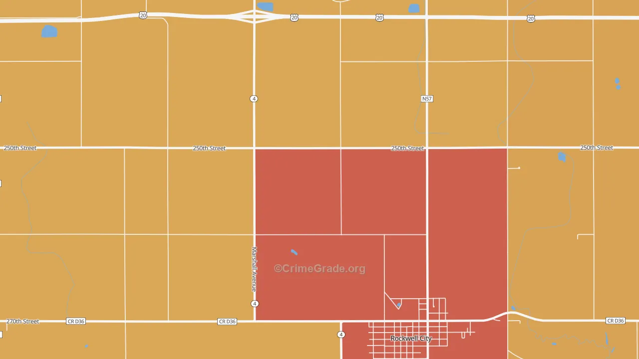 Rands, IA Map of Drug-Related Crime Rates