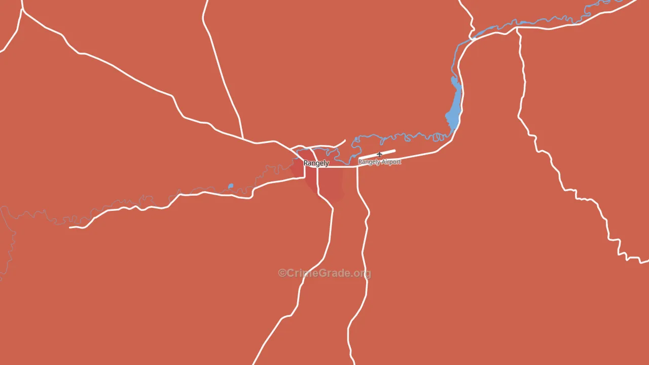 Rangely, CO Map of Drug-Related Crime Rates