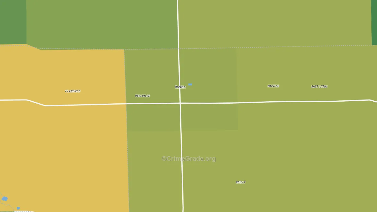 Rankin, IL Map of Drug-Related Crime Rates