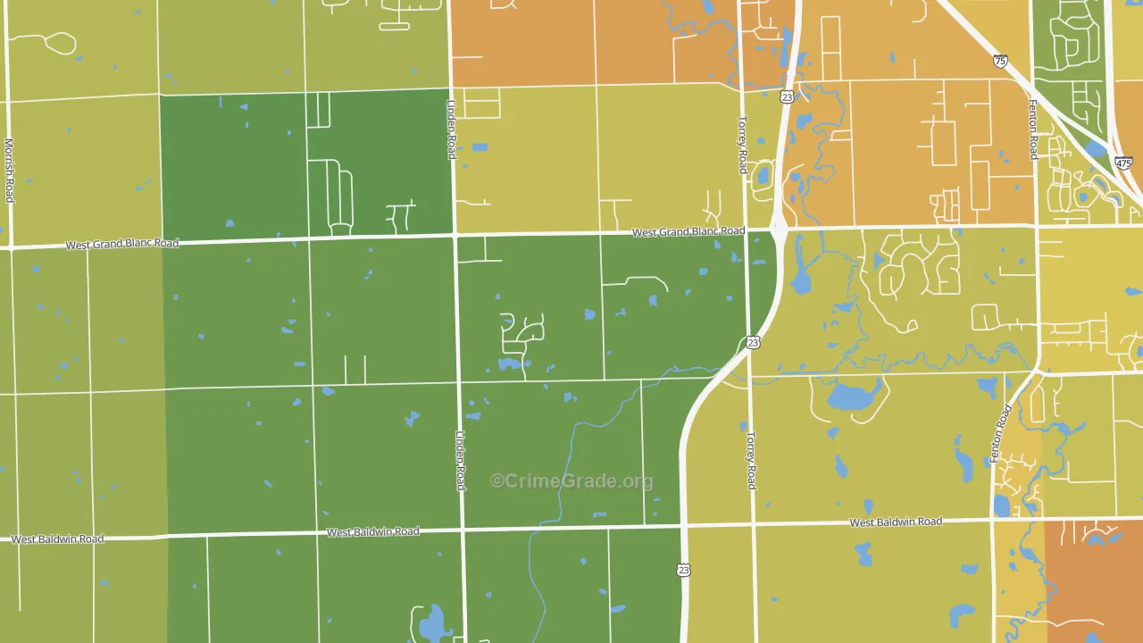 Rankin, MI Map of Drug-Related Crime Rates