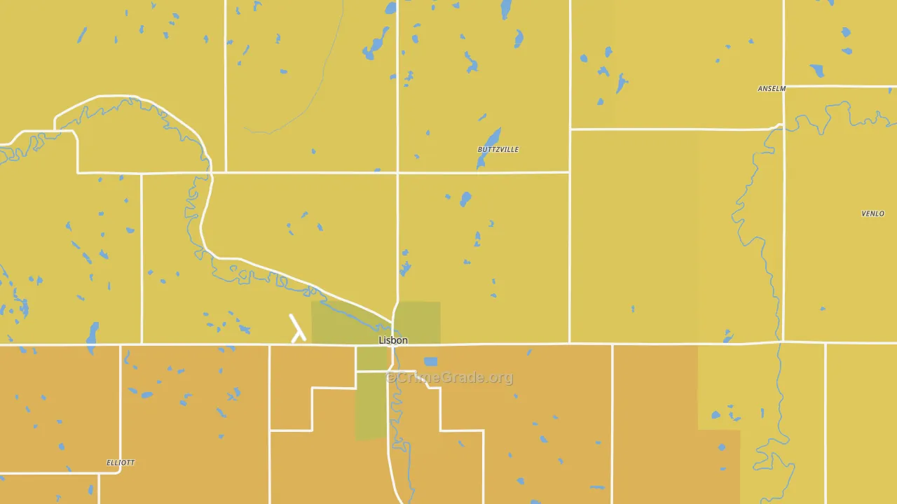 Ransom County, ND Map of Drug-Related Crime Rates