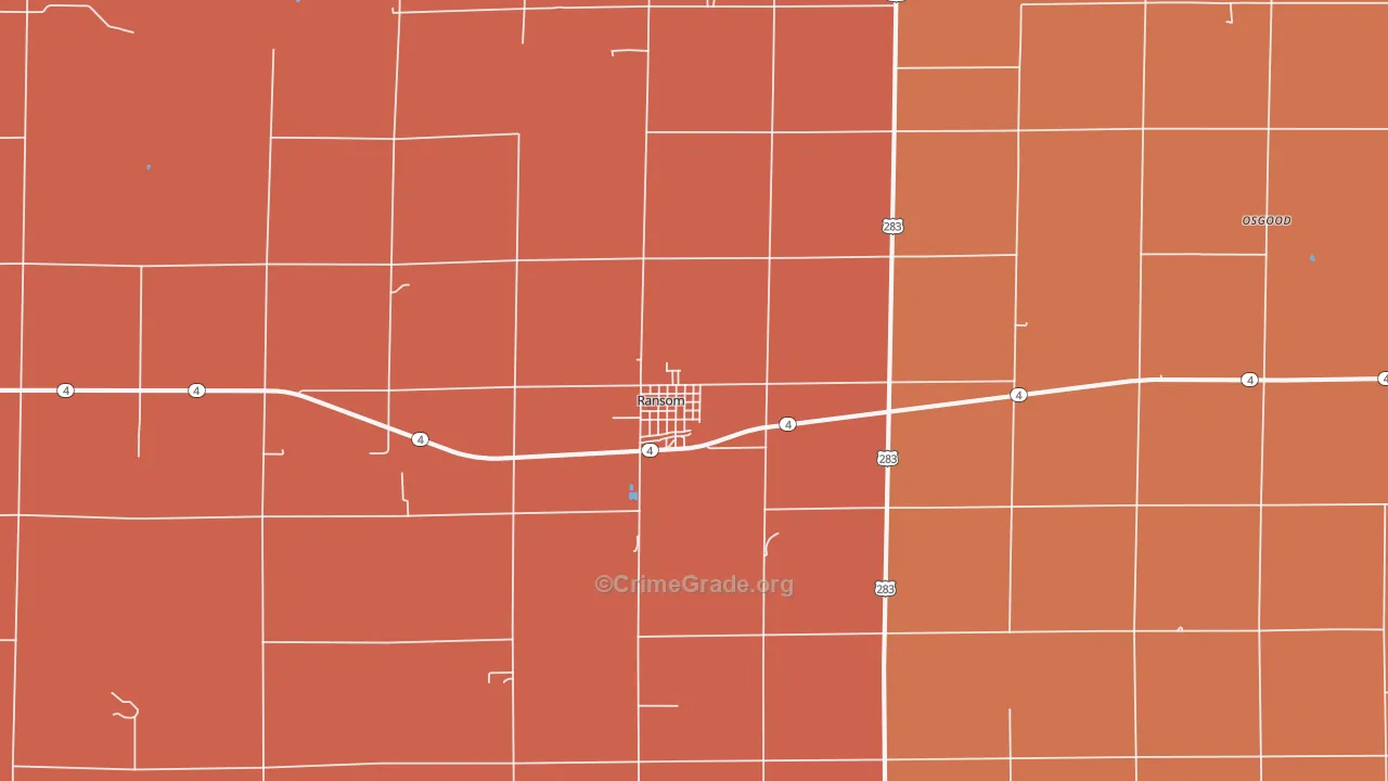 Ransom, KS Map of Drug-Related Crime Rates