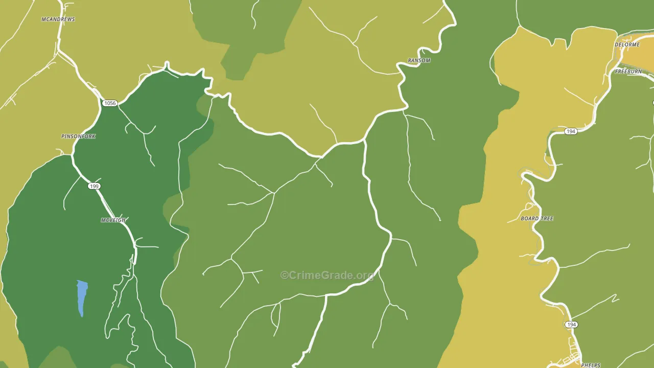 Ransom, KY Map of Drug-Related Crime Rates
