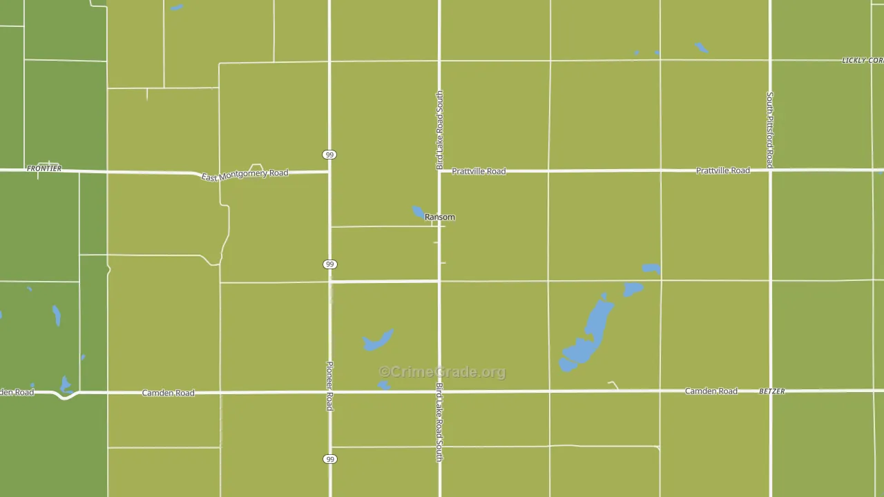 Ransom, MI Map of Drug-Related Crime Rates