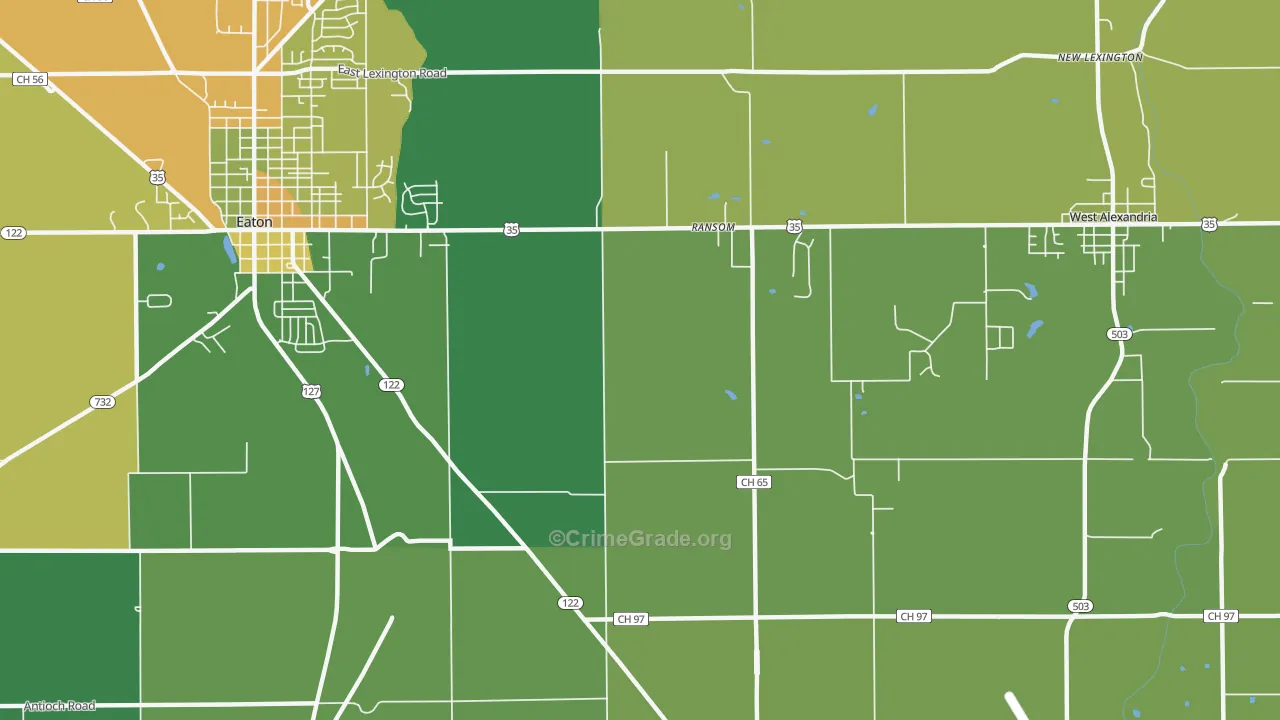 Ransom, OH Map of Drug-Related Crime Rates