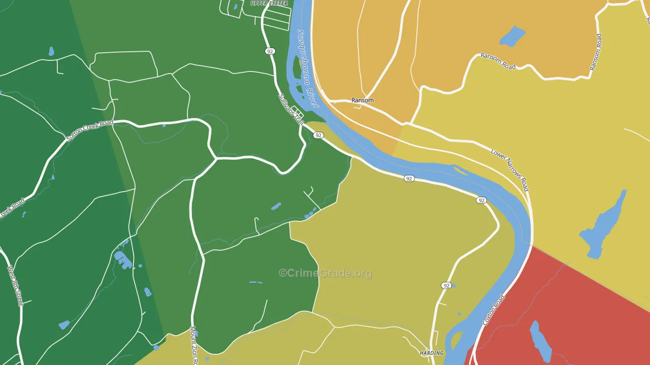 Ransom, PA Map of Drug-Related Crime Rates