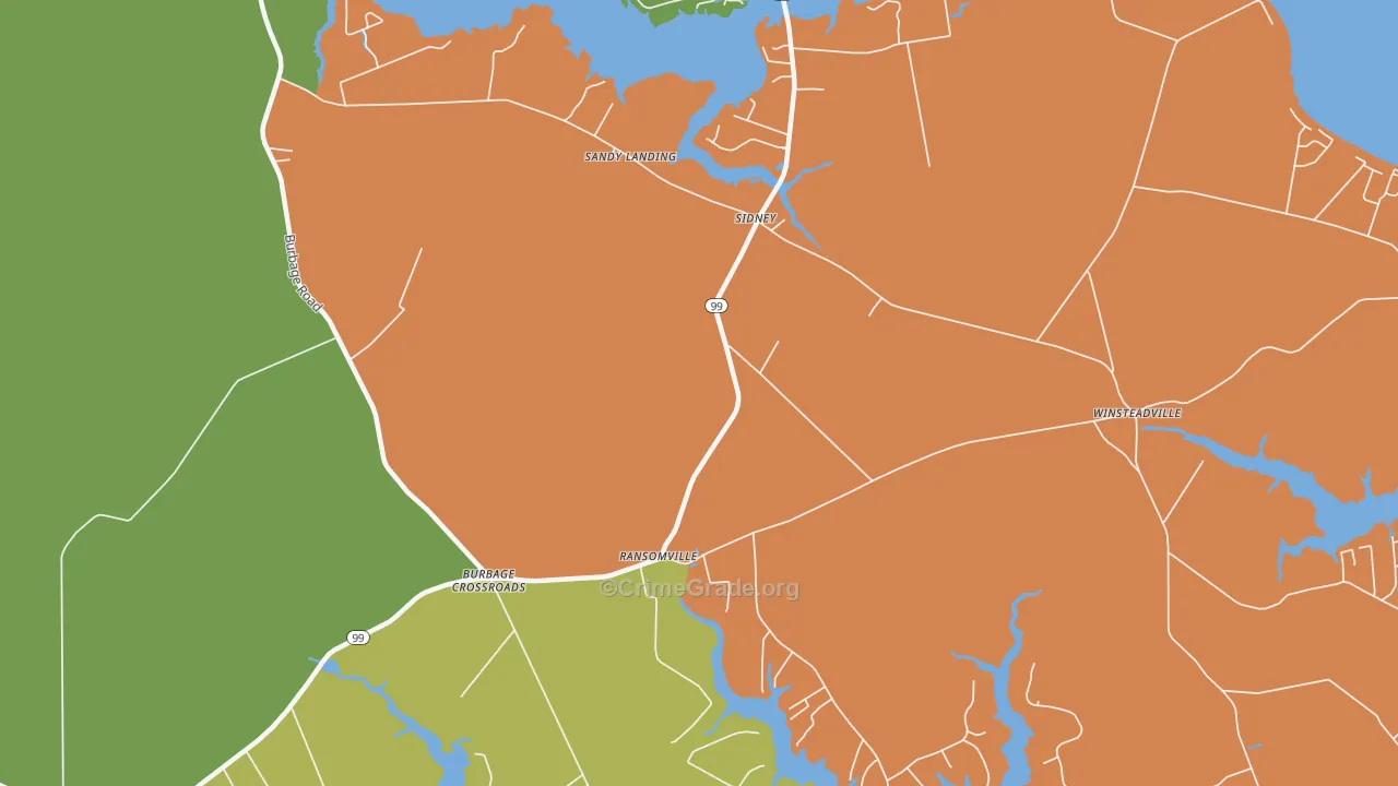 Ransomville, NC Map of Drug-Related Crime Rates