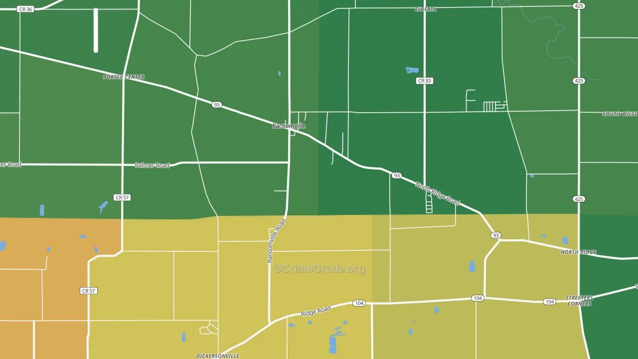 Ransomville, NY Map of Drug-Related Crime Rates