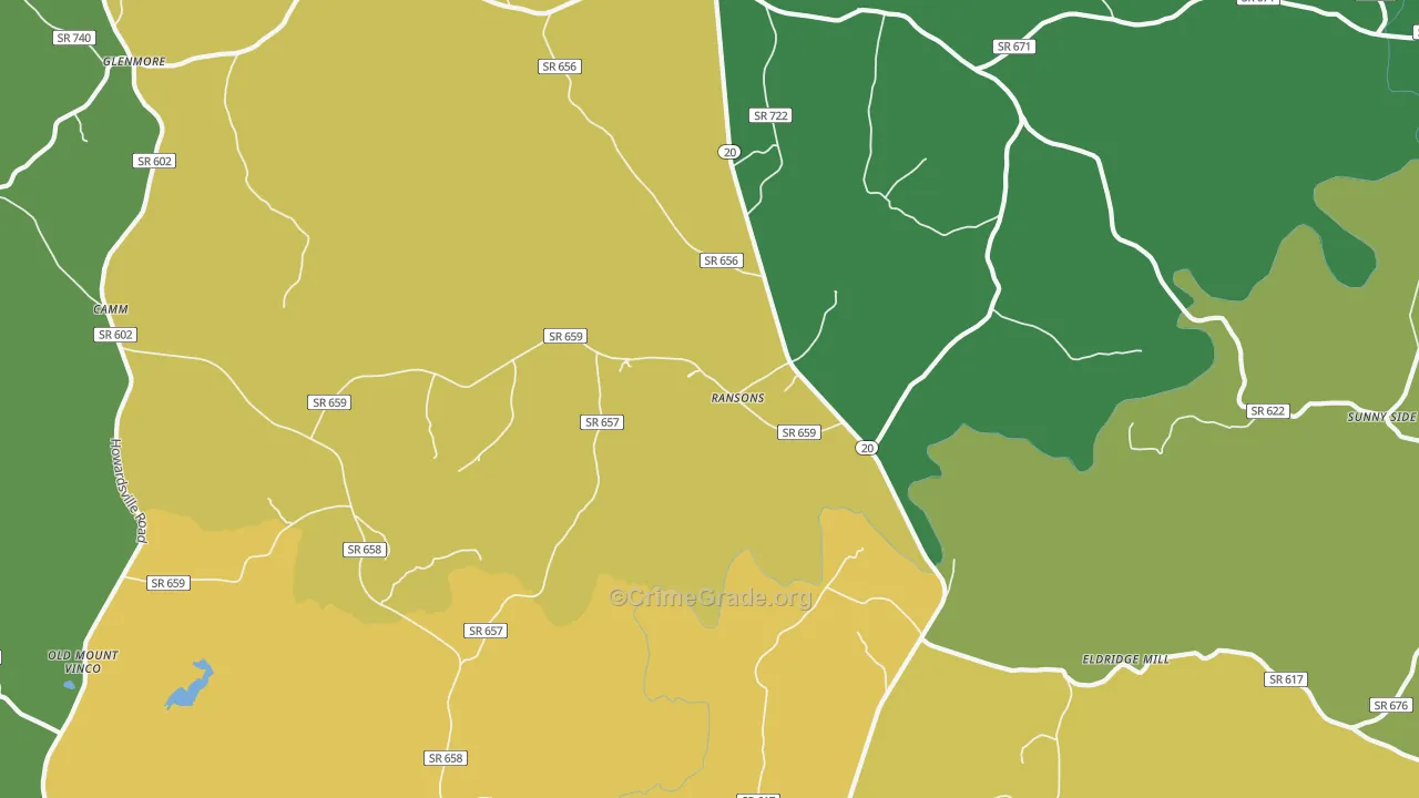 Ransons, VA Map of Drug-Related Crime Rates