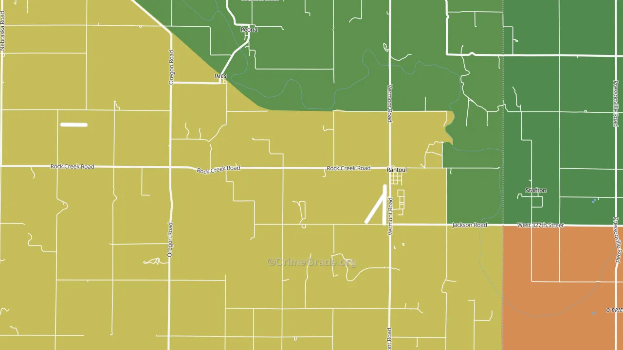 Rantoul, KS Map of Drug-Related Crime Rates