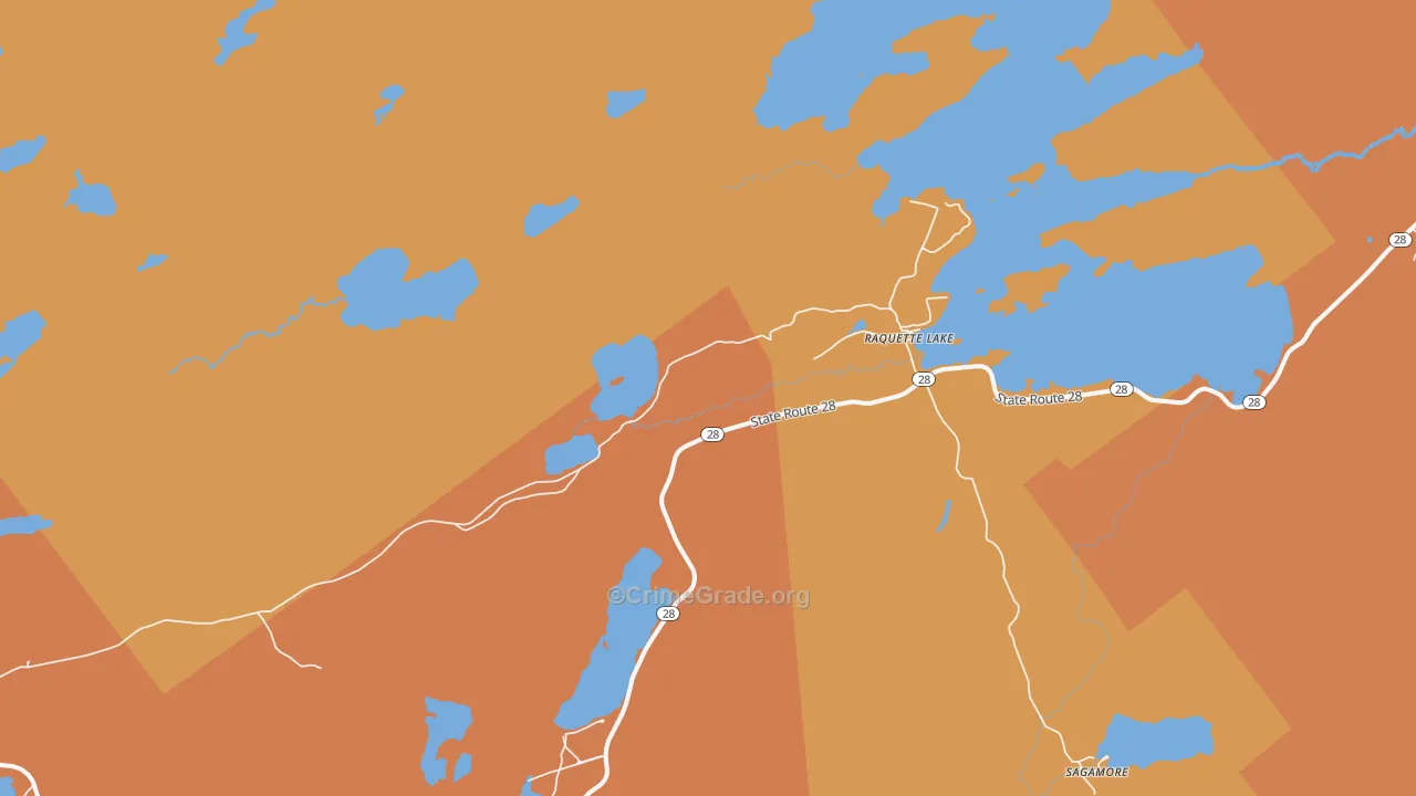Raquette Lake, NY Map of Drug-Related Crime Rates