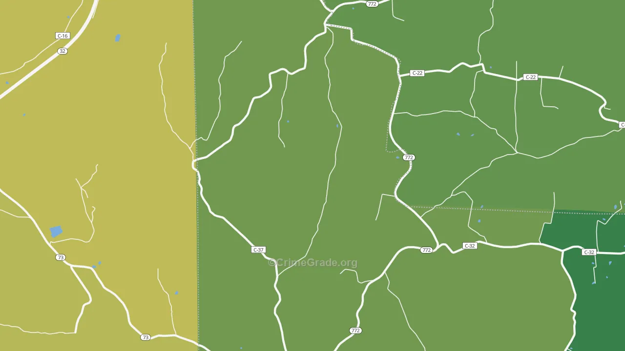 Rarden, OH Map of Drug-Related Crime Rates