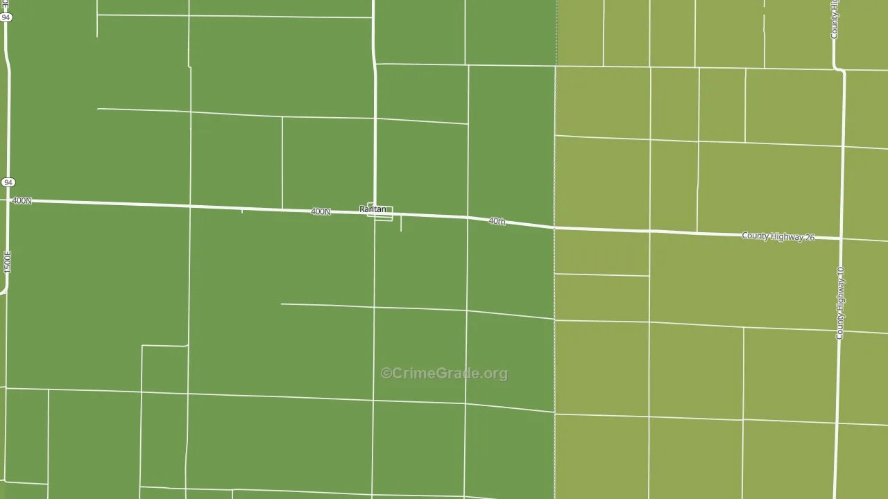 Raritan, IL Map of Drug-Related Crime Rates