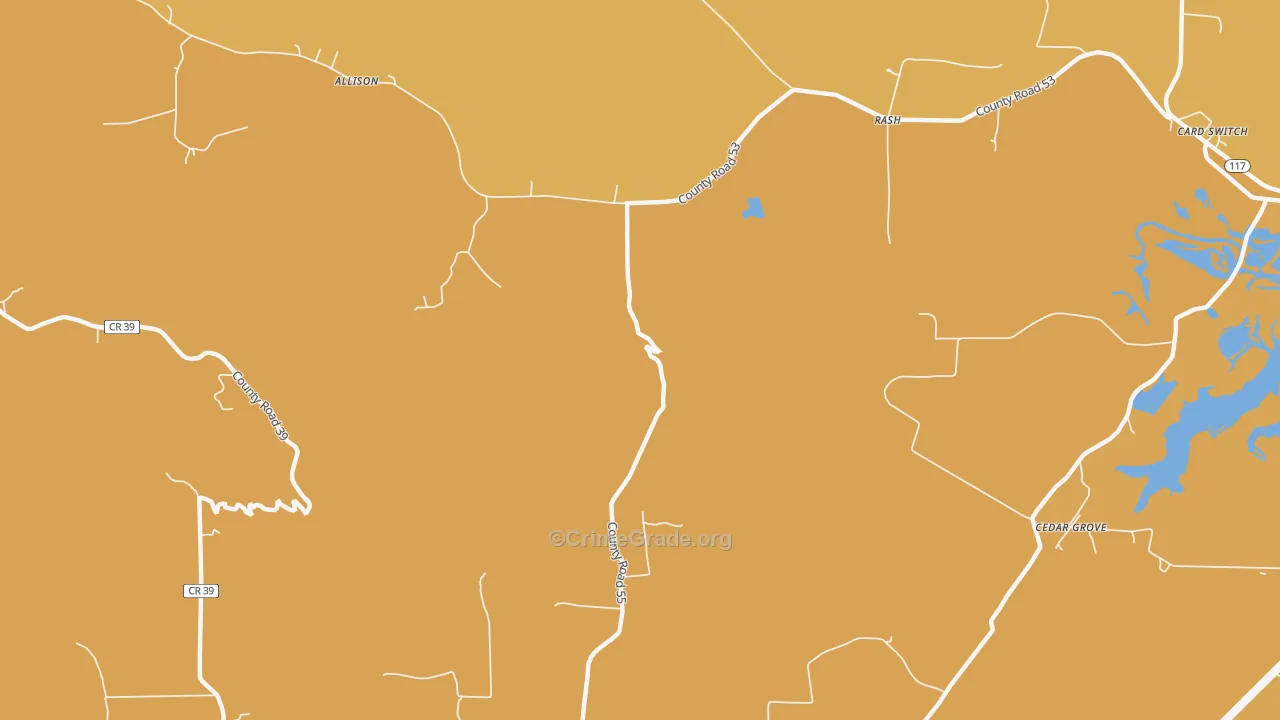 Rash, AL Map of Drug-Related Crime Rates