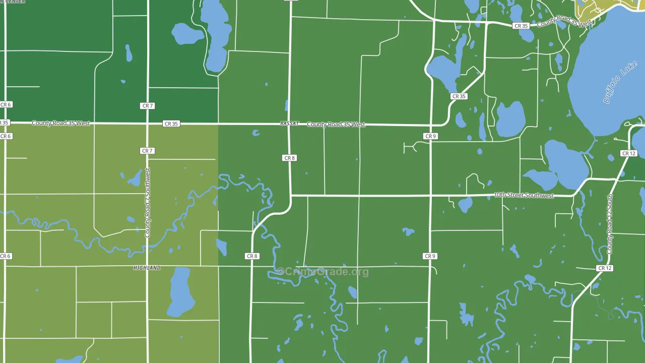 Rassat, MN Map of Drug-Related Crime Rates