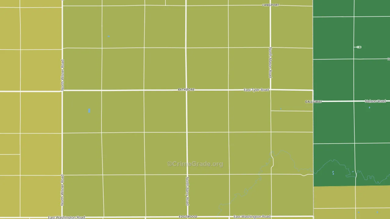 Rathbone, MI Map of Drug-Related Crime Rates